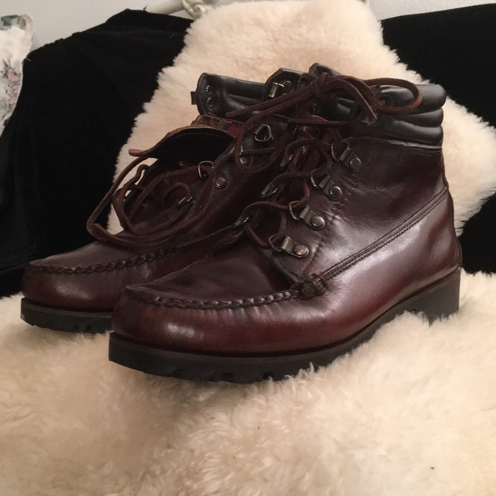 Watermocs boot leather  town to trail brown Sz 8.5